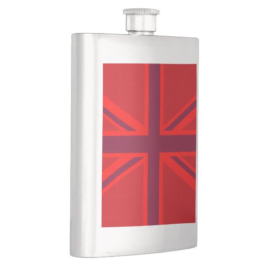 Red Accent Union Jack Design Flachmann (Rechts)
