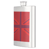 Red Accent Union Jack Design Flachmann (Links)