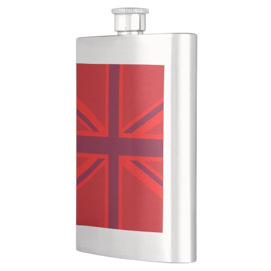 Red Accent Union Jack Design Flachmann (Links)