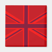 Red Accent Union Jack Design Magnet (Vorne)