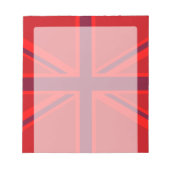 Red Accent Union Jack Design Notizblock (Vorderseite)