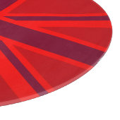 Red Accent Union Jack Design Schneidebrett (Ecke)