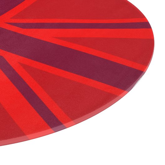Red Accent Union Jack Design Schneidebrett (Ecke)