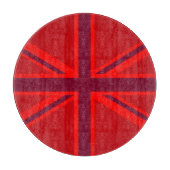 Red Accent Union Jack Design Schneidebrett (Vorderseite)