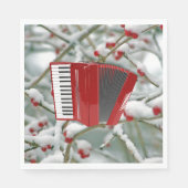 Red Accordion - Berries im Schnee, Serviette (Vorderseite)