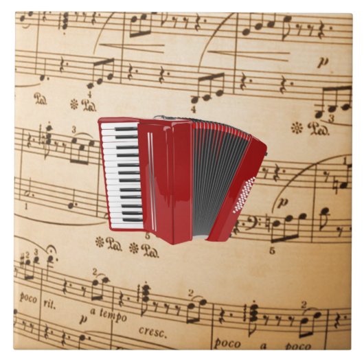 Red Accordion Fliese (Vorderseite)