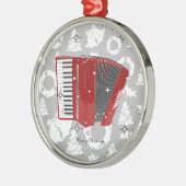 Red Accordion funkelnd Weihnachtsschmuck (Links)