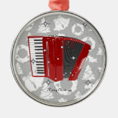 Red Accordion funkelnd Weihnachtsschmuck (Vorne)