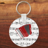 Red Accordion - Let's Polka Schlüsselanhänger (Vorderseite)