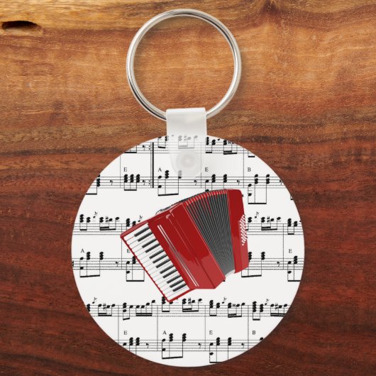 Red Accordion - Let's Polka Schlüsselanhänger (Vorderseite)