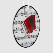 Red Accordion, populäres Design, Ornament (Vorderseite)