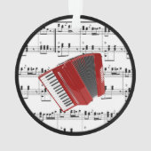 Red Accordion, populäres Design, Ornament (Rückseite)
