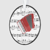 Red Accordion, populäres Design, Ornament (Vorderseite)