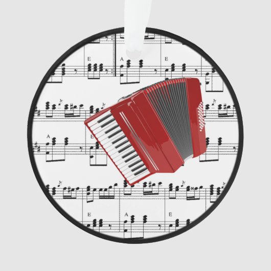 Red Accordion, populäres Design, Ornament (Vorderseite)