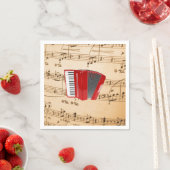Red Accordion, populäres Design, Serviette (Beispiel)