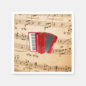 Red Accordion, populäres Design, Serviette (Vorderseite)