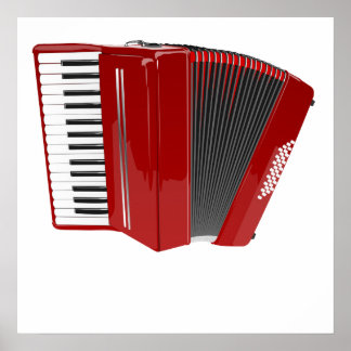Red Accordion Poster