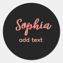 Red add name Girl Boss Schwarz