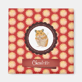 Red Add Your Name Hamster Magnet (Vorne)