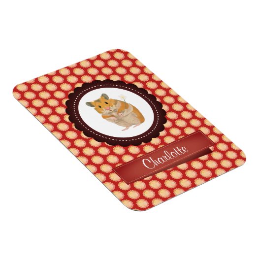 Red Add Your Name Hamster Magnet (Rechte Seite)