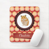 Red Add Your Name Hamster Mousepad (Mit Mouse)