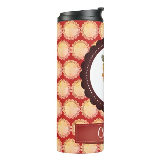 Red Add Your Name Hamster Thermosbecher (Nach links gedreht)