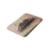 Red Admiral Butterfly Bath Mat Badematte (Schrägansicht)