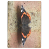 Red Admiral Butterfly Clipboard Klemmbrett (Rückseite)