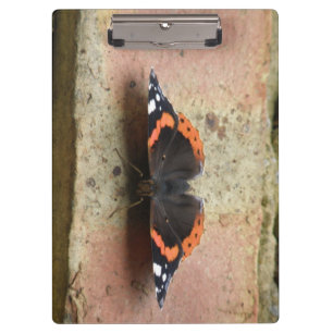 Red Admiral Butterfly Clipboard Klemmbrett