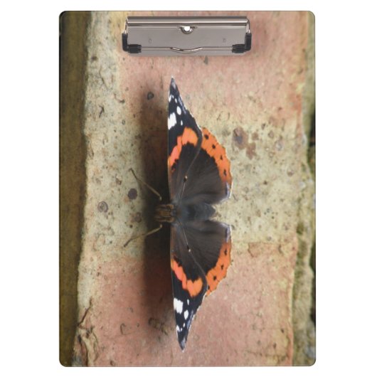Red Admiral Butterfly Clipboard Klemmbrett (Vorderseite)