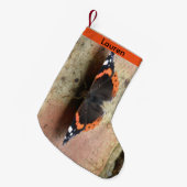 Red Admiral Butterfly Custom Strumpf Kleiner Weihnachtsstrumpf (Vorderansicht (hängend))