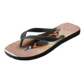 Red Admiral Butterfly Flip Flops Badesandalen (Schrägansicht)