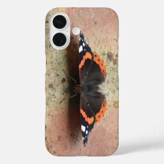 Red Admiral Butterfly iPhone Case (Rückseite)