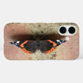 Red Admiral Butterfly iPhone Case (Rückseite (Horizontal))