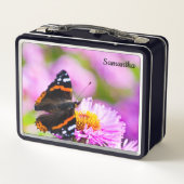 Red Admiral Butterfly Metal Lunchbox (Rückseite)