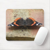Red Admiral Butterfly Mousepad (Mit Mouse)