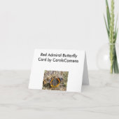 Red Admiral Butterfly Note Card Karte (Rückseite)