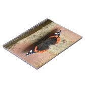 Red Admiral Butterfly-Notebook Notizblock (Linke Seite)