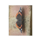 Red Admiral Butterfly Notepad Notizblock (Rotiert)