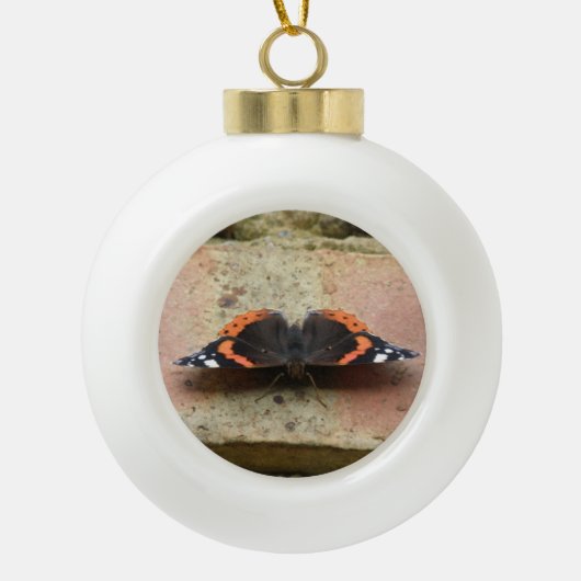 Red Admiral Butterfly Ornament (Vorderseite)