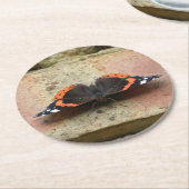 Red Admiral Butterfly Paper Untersetzer (Angewinkelt)
