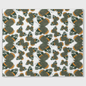 Red admiral butterfly pattern geschenkpapier (Flach)