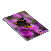 Red Admiral Butterfly Spiral Notebook Notizblock (Rechte Seite)