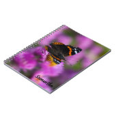 Red Admiral Butterfly Spiral Notebook Notizblock (Linke Seite)