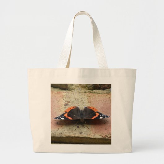 Red Admiral Butterfly Tote Bag Jumbo Stoffbeutel (Vorne)