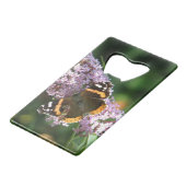 Red Admiral Butterfly und Buddleia Flaschenöffner (Vorderseite Schrägansicht)