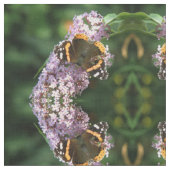 Red Admiral Butterfly und Buddleia Gemustert Stoff (Nahaufnahme)