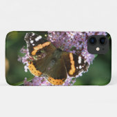 Red Admiral Butterfly und Buddleia iPhone Case (Rückseite (Horizontal))