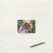 Red Admiral Butterfly und Buddleia Post notiert Post-it Klebezettel (Auf Schreibtisch)