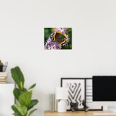 Red Admiral Butterfly und Buddleia Poster (Heimbüro)